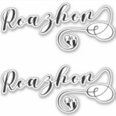 ロアション、レンヌ国旗、ハート、ブレトン シール (正面)