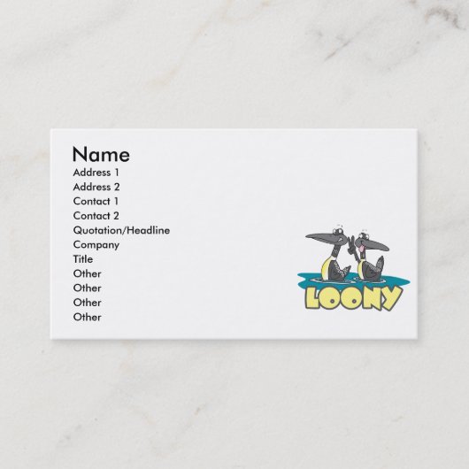 ロアズの鳥マンガ 名刺 (正面)