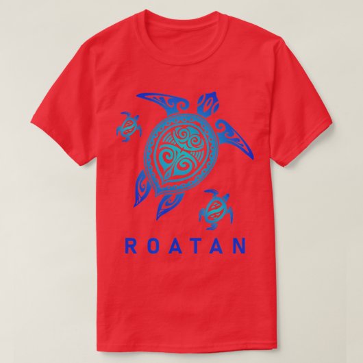 ロアタンホンジュラスシーブルーリバルウートル Tシャツ (デザイン正面)