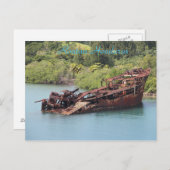 ロアタンホンジュラス、海岸に沿って難破 ポストカード (正面/裏面)