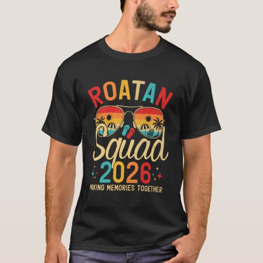 ロアタン ビーチ ホンジュラス 夏休み 家族旅行 Tシャツ (正面)