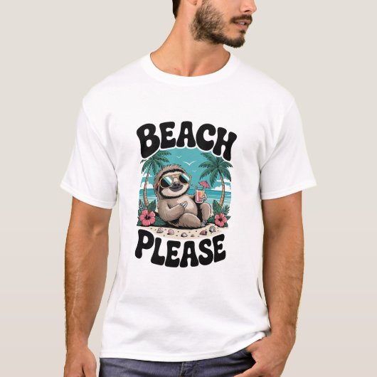 ロアタン ホンジュラス ナマケモノ サマー Tシャツ (正面)