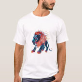 ロアネオンロボライオンティーを解放 Tシャツ (正面)
