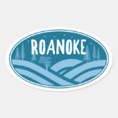 ロアノークバージニアアウトドア 楕円形シール (正面)