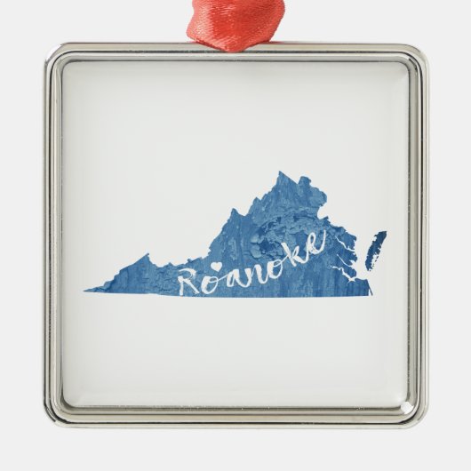 ロアノークバージニアウッドグレイン メタルオーナメント (正面)