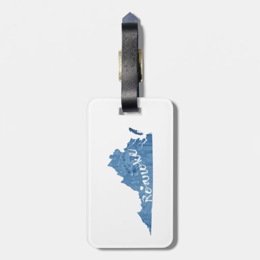 ロアノークバージニアウッドグレイン ラゲッジタグ (裏面縦)