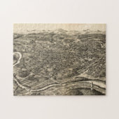 ロアノークヴァージニア(1891年)のヴィンテージの絵解き地図 ジグソーパズル (横)