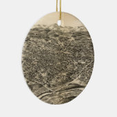 ロアノークヴァージニア(1891年)のヴィンテージの絵解き地図 セラミックオーナメント (右)