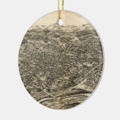 ロアノークヴァージニア(1891年)のヴィンテージの絵解き地図 セラミックオーナメント (左)