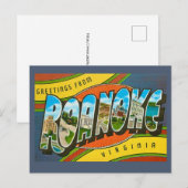  ロアノーク ヴァージニア アンティーク ポストカード (正面/裏面)