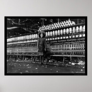 ロアノーク、VA 1911年の紡績工場の女の子の紡績工 ポスター