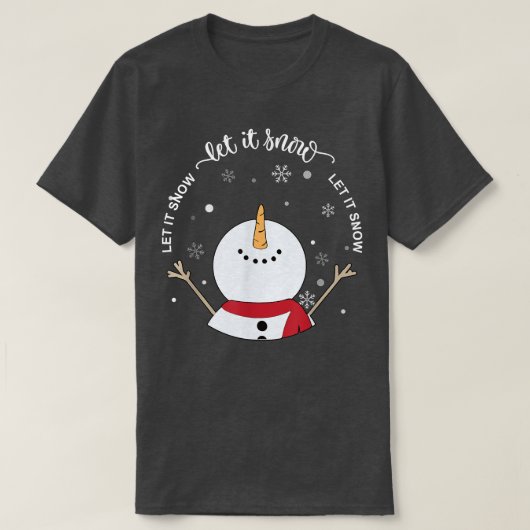 ロアムレットスノウit雪だるまメリークリスマスクリスマスヴィーブ tシャツ (デザイン正面)