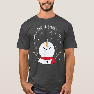 ロアムレットスノウit雪だるまメリークリスマスクリスマスヴィーブ tシャツ