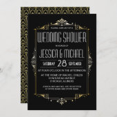ロアリング20型テーマウェディングシャワー |アールデコスタイル 招待状 (正面/裏面)