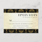 ロアリン20年代デカデンス |金ゴールドブラックアールデコエントリ 出欠カード (正面)