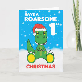 ロアルソーム1stクリスマス恐竜ホリデーカード シーズンカード