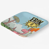 ロアルソームDino誕生日、かわいい漫画Dino ペーパープレート (傾斜あり)