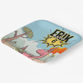 ロアルソームDino誕生日、かわいい漫画Dino ペーパープレート (傾斜あり)