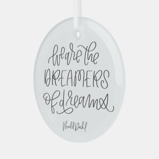 ロアルドダール引用文グラスツリークリスマスオーナメント ガラスオーナメント (正面左)