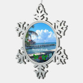 ロアンタンビーチ、ホンジュラス スノーフレークピューターオーナメント (右)