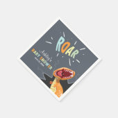 ロアードーナバーベビーシャワーディノ紙ナプキンズボーイ スタンダードカクテルナプキン (角)