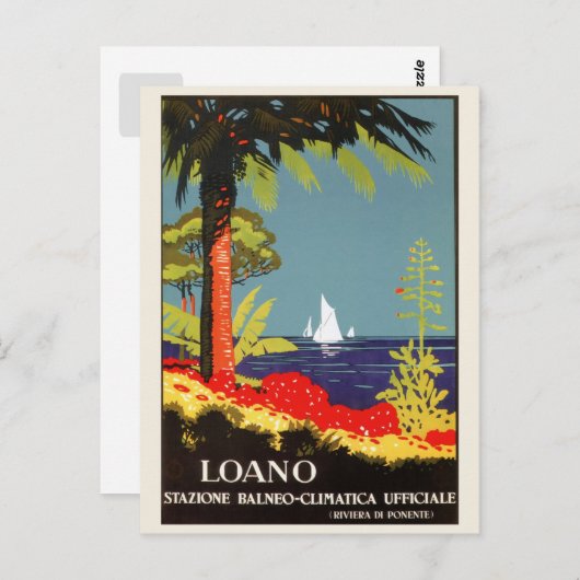  ロアーノイタリアンリビエラビンテージ旅行 ポストカード (正面/裏面)