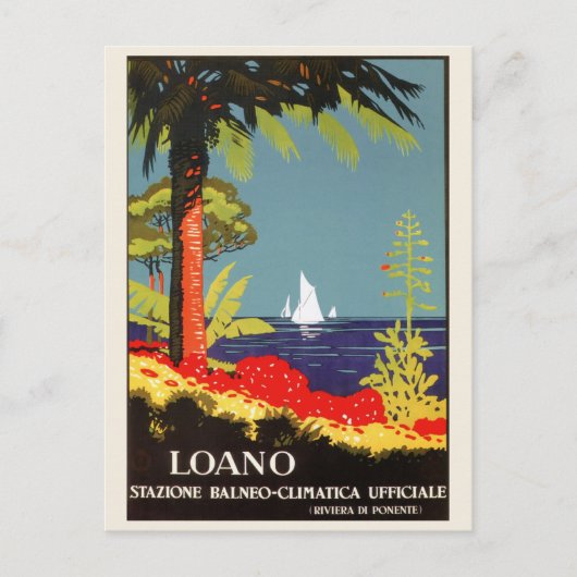  ロアーノイタリアンリビエラビンテージ旅行 ポストカード (正面)
