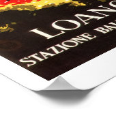 ロアーノリイタリアンビエラヴィンテージ旅行 ポスター (角)