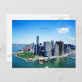 ロアーマンハッタンのスカイライン(ラベル付き) シーズンポストカード (正面/裏面)