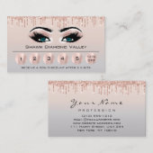 ロイアリー6メイクアップエステティシャンまつ毛グレーブルー 名刺 (正面/裏面)