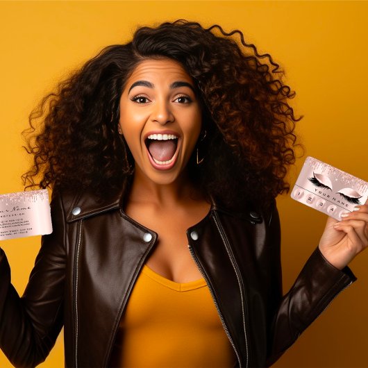 ロイアリー6メイクアップエステティシャンまつ毛バラドリップ 名刺