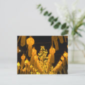 ロイクラトンフェスティバル用ランタン。 ポストカード (スタンド正面)