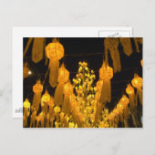 ロイクラトンフェスティバル用ランタン。 ポストカード (正面/裏面)