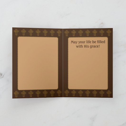 ロイクロフトイースターブラウンと金ゴールド(パーソナライズされた) シーズンカード (内部)