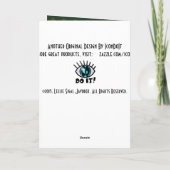 ロイクロフト復活祭ハンターグリーンパーソナライズされた(Roycroft Easter Hunter シーズンカード (裏面)