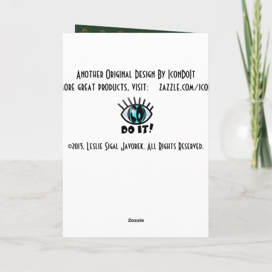 ロイクロフト復活祭ハンターグリーンパーソナライズされた(Roycroft Easter Hunter シーズンカード (裏面)