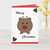 ロイザクリスマスピグ～ホリデーカード カード (黄色い花)