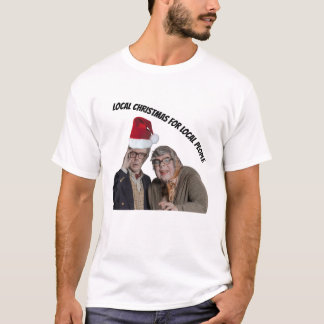 ロイストンヴァーソン地元のショップのクリスマストップ Tシャツ