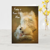 ロイスブライアンリラックスによる母の日の幸せな犬カード カード (黄色い花)