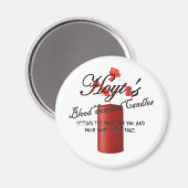 ロイトの血の香りのするキャンドル マグネット (正面/裏面)