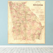 ロイドのジョージア地形図(1864) キャンバスプリント (インサイチュ (ウッドフロア))