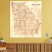 ロイドのジョージア地形図(1864) キャンバスプリント (インサイチュ (リビング))