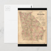 ロイドのジョージア地形図(1864) ポストカード (正面/裏面)