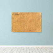 ロイドのテネシー州公式地図 キャンバスプリント (インサイチュ (ウッドフロア))