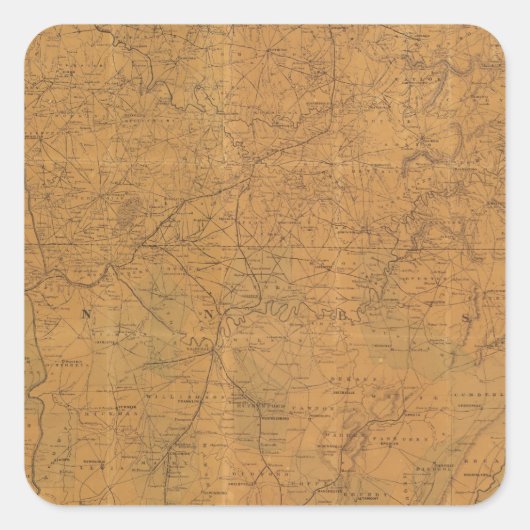 ロイドのテネシー州公式地図 スクエアシール (正面)