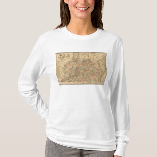 ロイドのバージニア州の公式の地図 Tシャツ (正面)