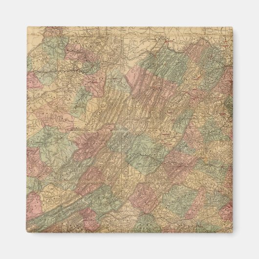 ロイドのバージニア州公式地図 マグネット (正面)