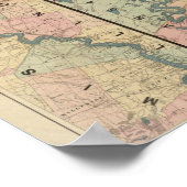 ロイドのミシシッピ川下流の地図 ポスター (角)