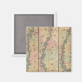 ロイドのミシシッピ川下流の地図 マグネット (正面/裏面)