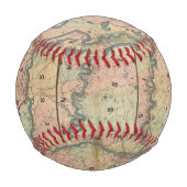 ロイドの下部ミシシッピ川の地図 野球ボール (裏面)